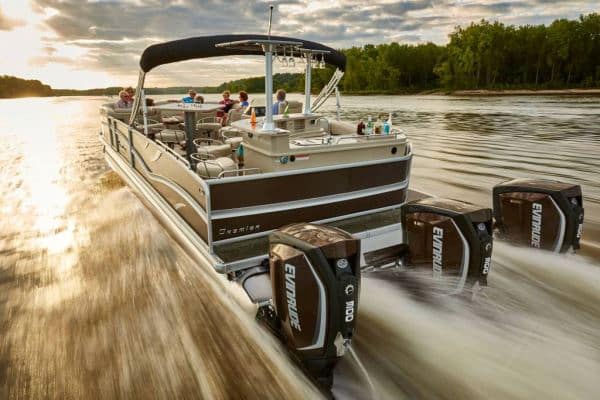 Premier Pontoons Dodici triple Evinrude E-tec outboard motors 900-horsepower pontoon boat_3