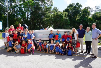 Boston Whaler Donates Backpacks