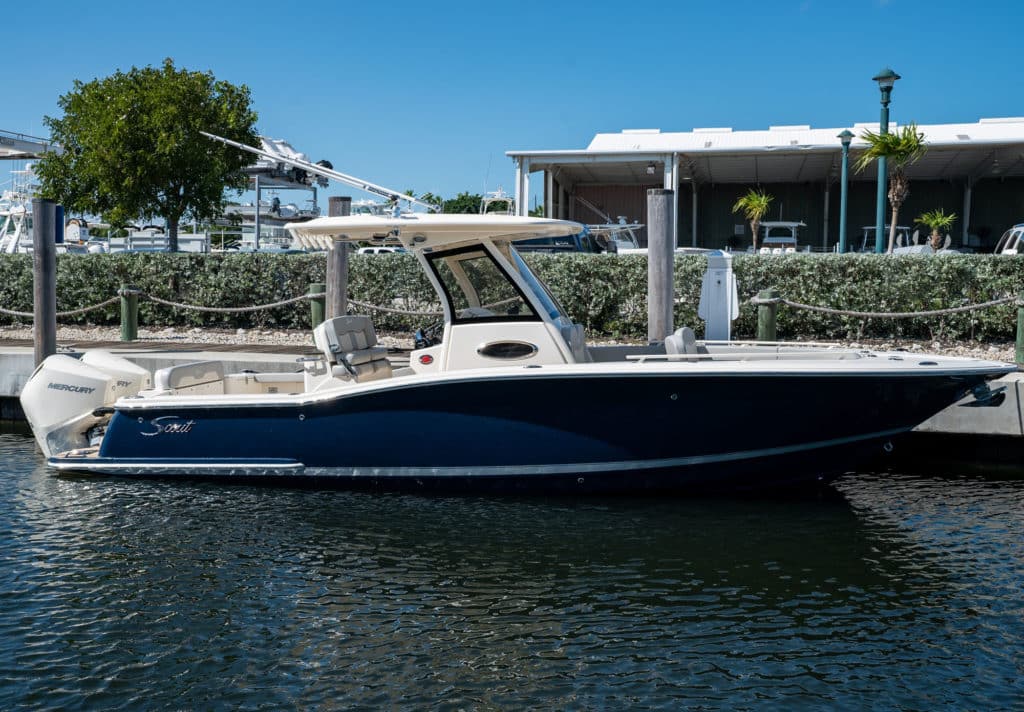 Scout 277 LXF at the dock