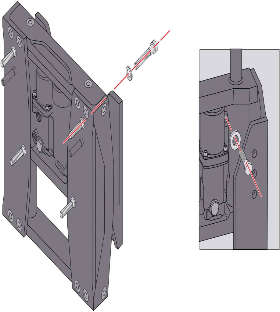 Inserting bolts for jack plate