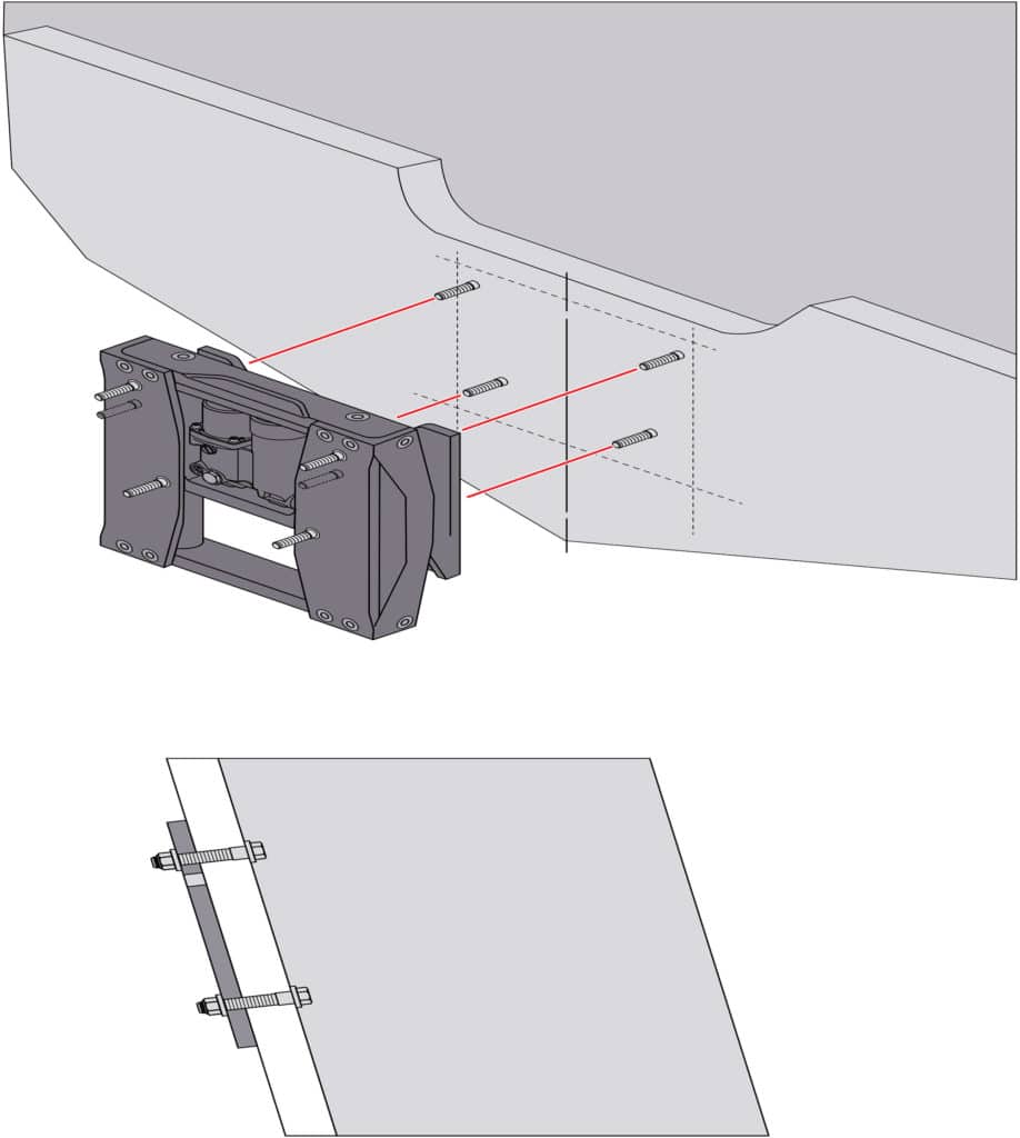 Bolting up the jack plate