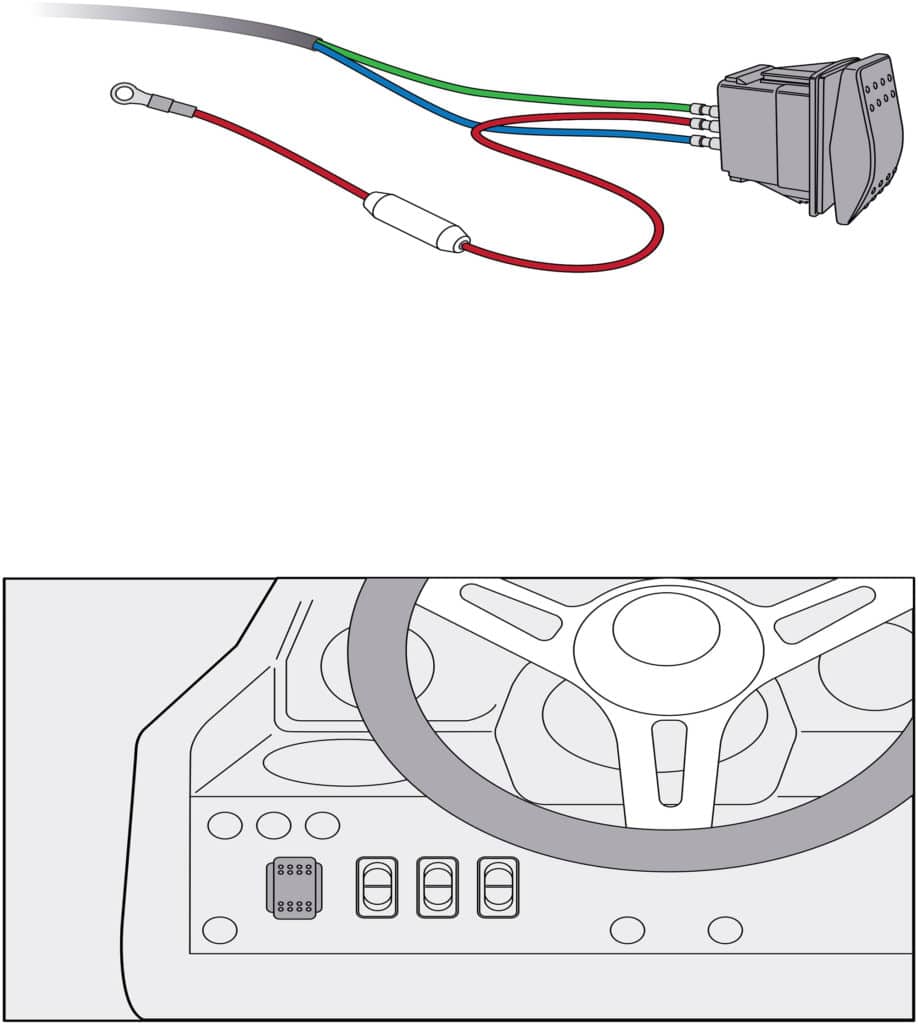 Installing the jack plate switch