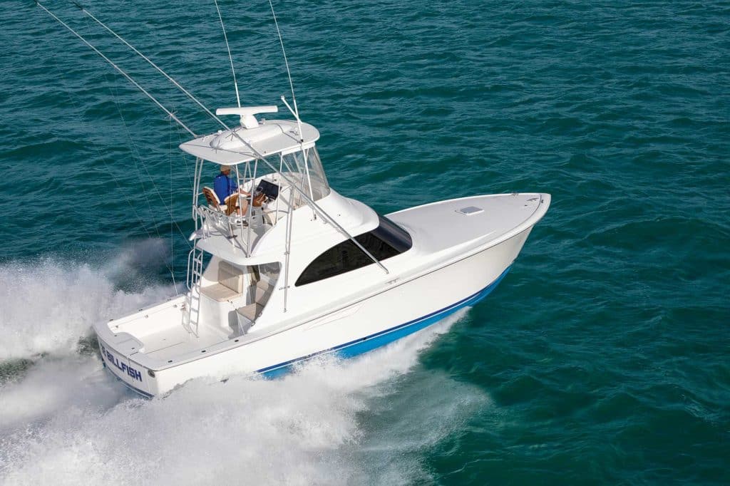 Viking 38 Billfish running offshore