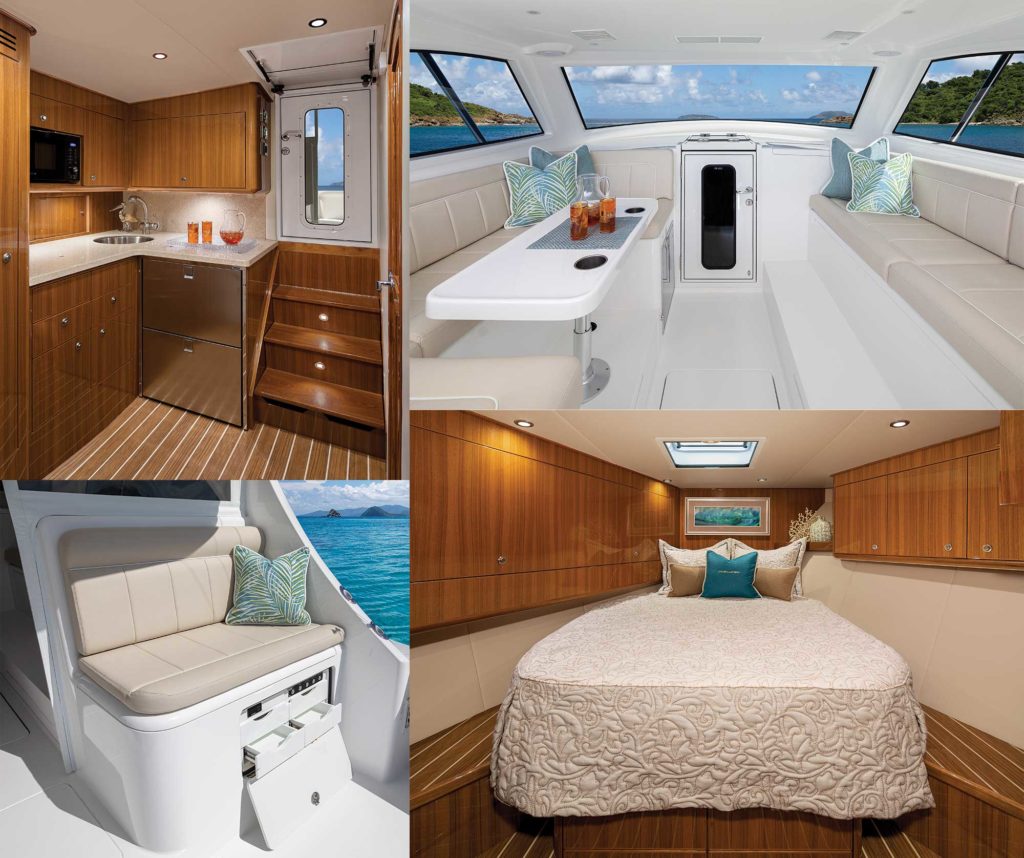 Interior layout of the Viking 38 Billfish