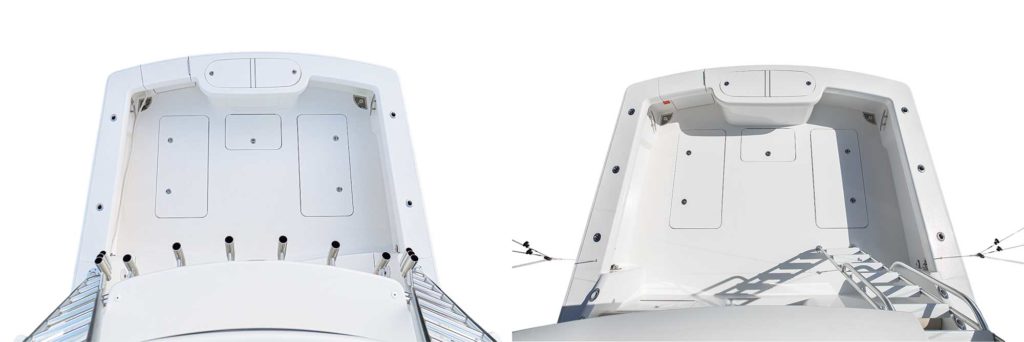 Comparison of the cockpit on the Viking 38 models