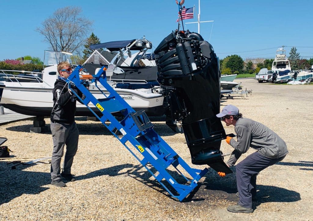 Unboxing a Mercury outboard motor