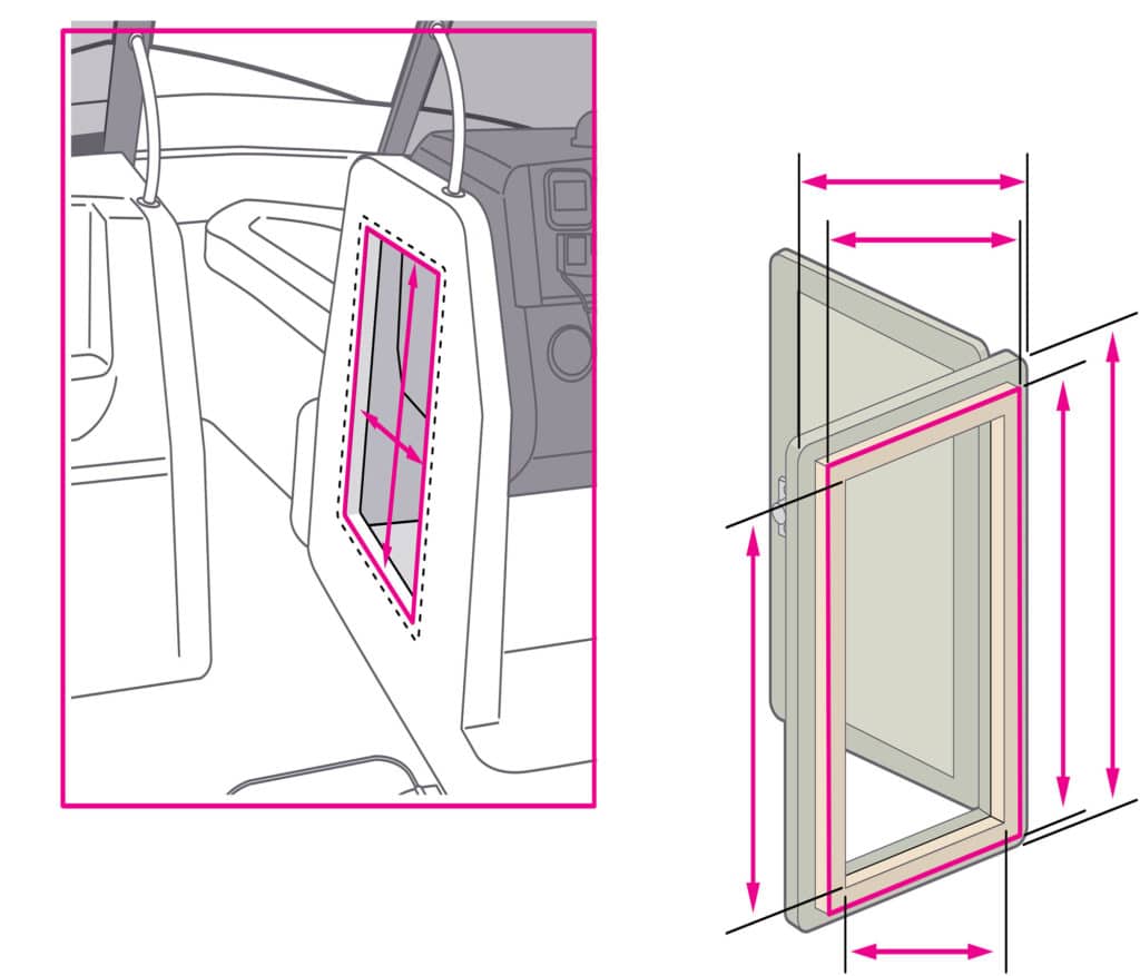 Measuring for the door replacement