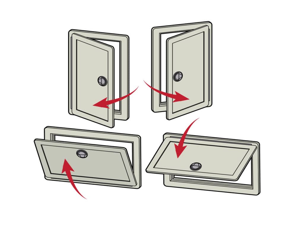 Choosing hinges and latches