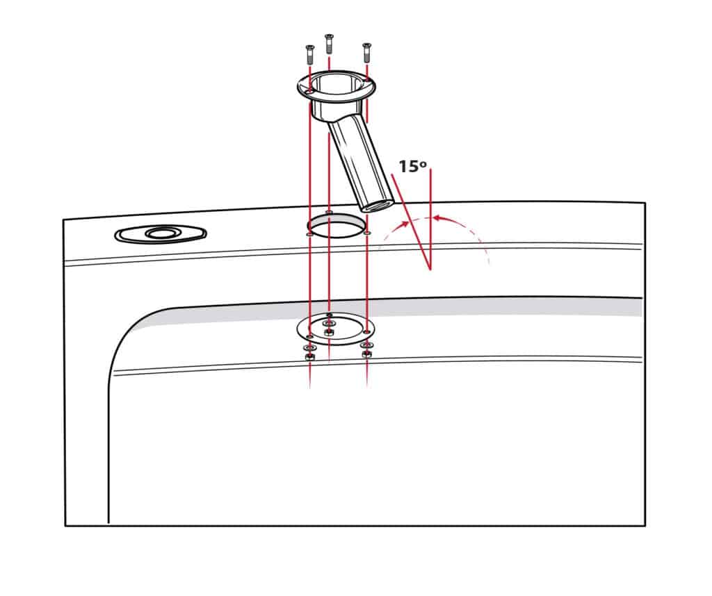 Install fishing rod holders