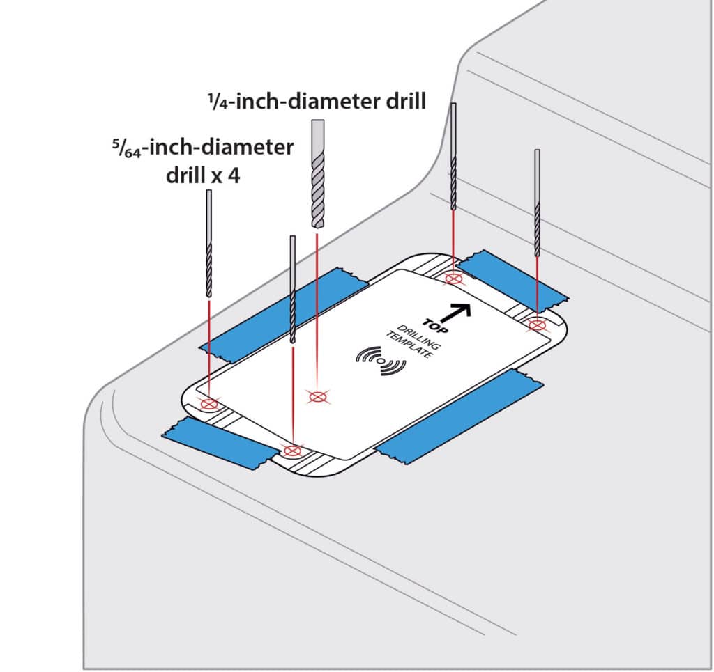 Use the template to drill holes