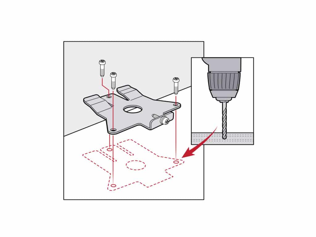 Installing the mounting plate