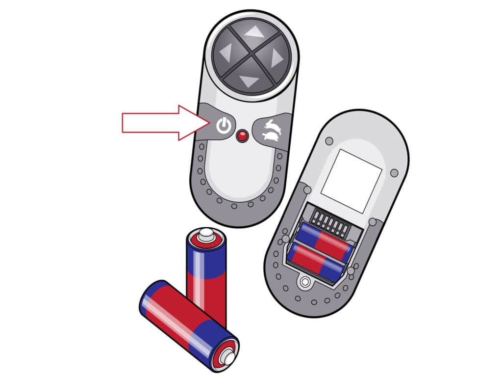 Programming the remote-control system for the spotlight