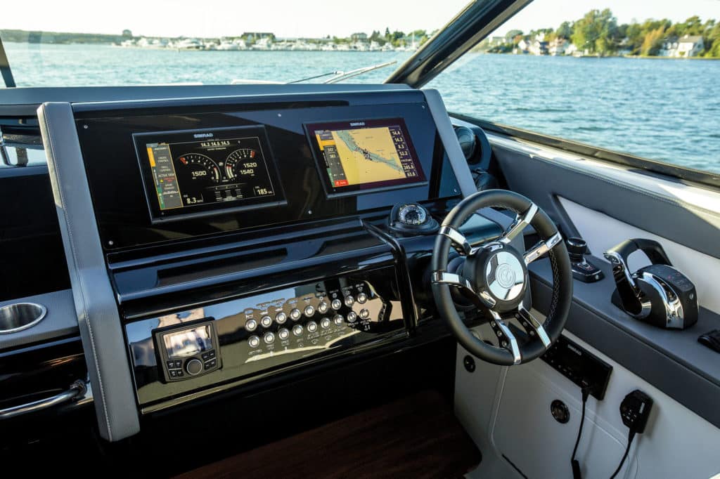 Courtesy Cruisers Yachts helm