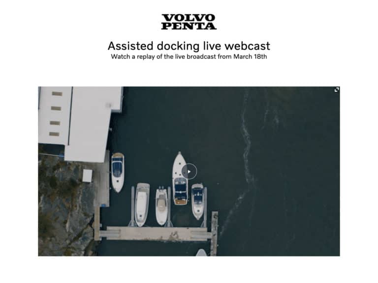 Volvo Penta Assisted Docking webcast