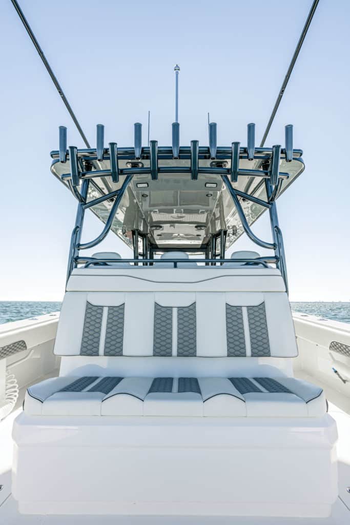 Invincible 46 Catamaran cockpit seating