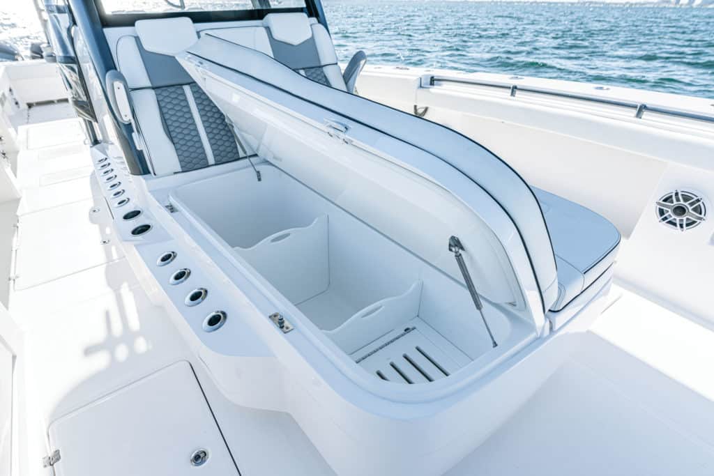 Invincible 46 Catamaran forward storage