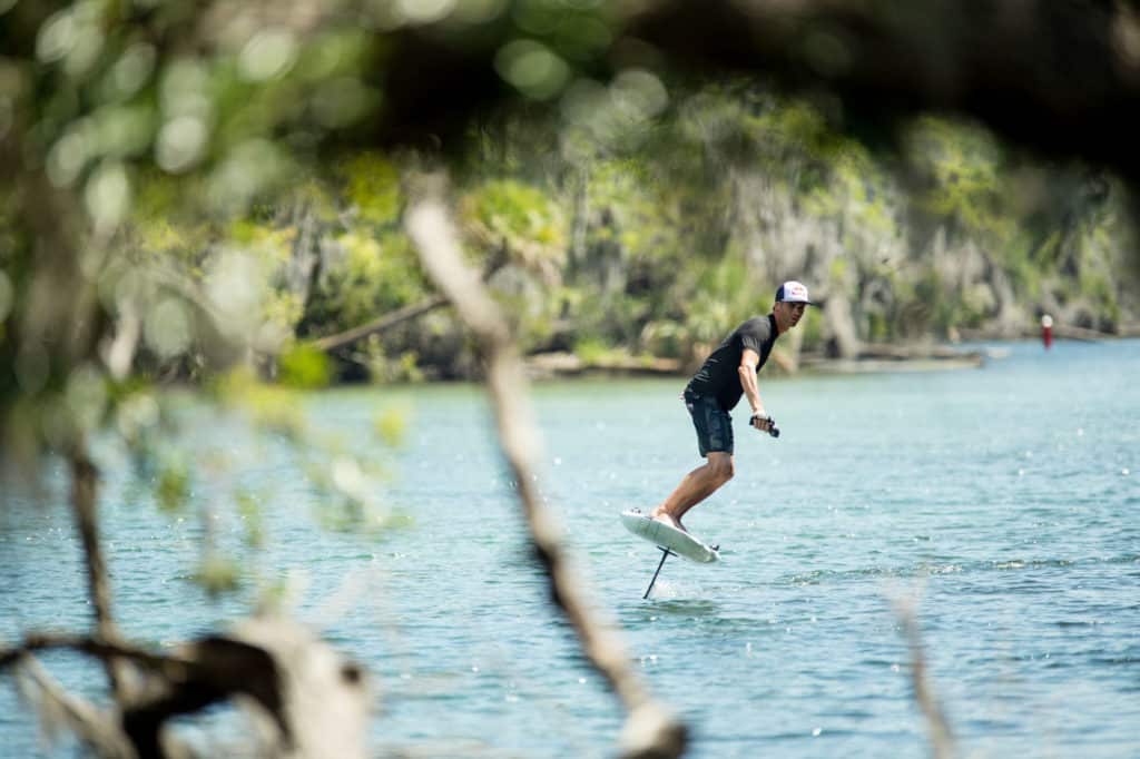 Foiling in the river