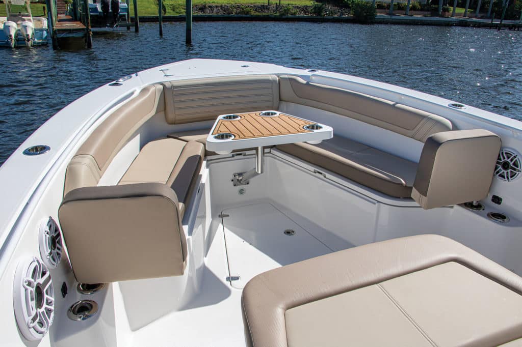 EdgeWater 340CC bow seating