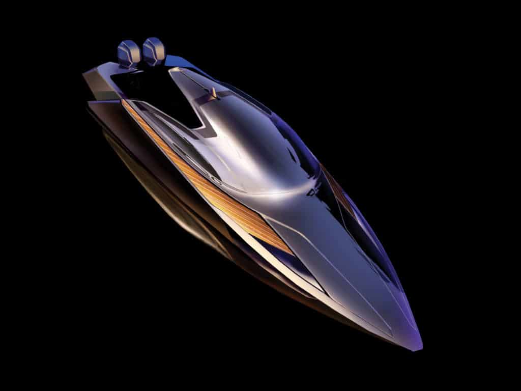 A futuristic boat design