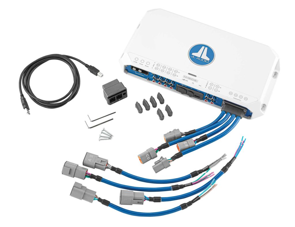 JL Audio MVi amplifier with audio connections