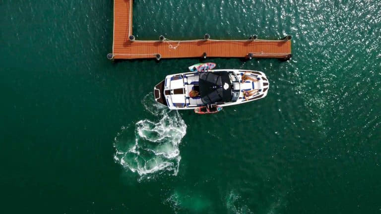 Docking an inboard boat to port