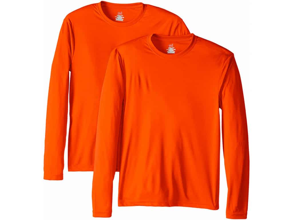 Hanes Men's Long Sleeve Cool Dri T-Shirt UPF 50+