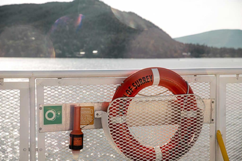 View from the railing of a boat