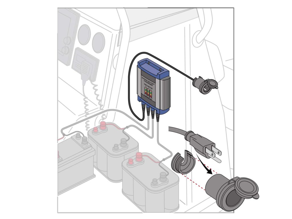 Route the charger's power cord