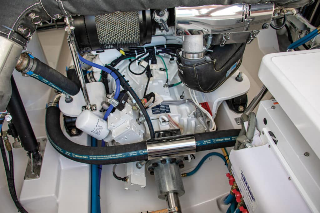 Mag Bay Yachts 42 Hardtop engine room access