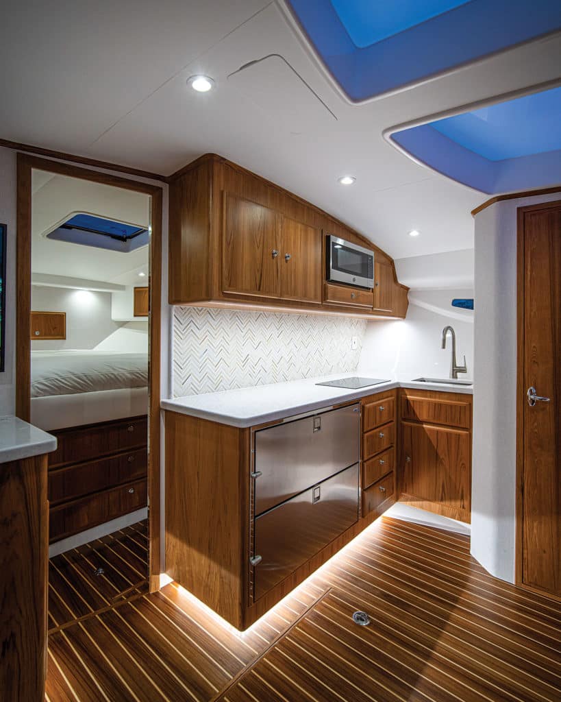 Mag Bay Yachts 42 Hardtop galley kitchen