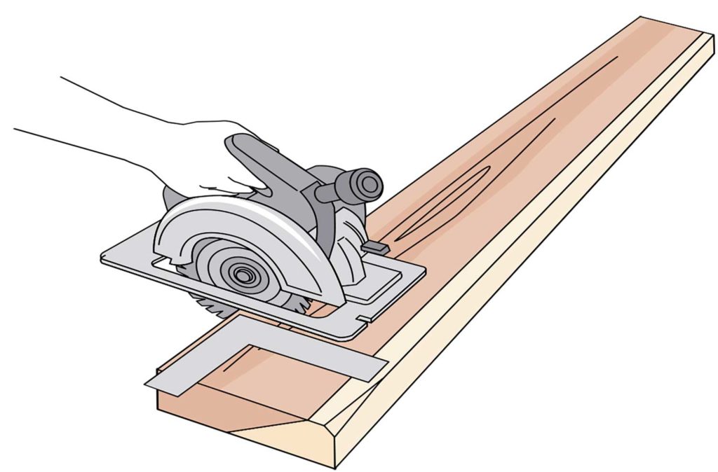 Cutting wood for trailer bunks