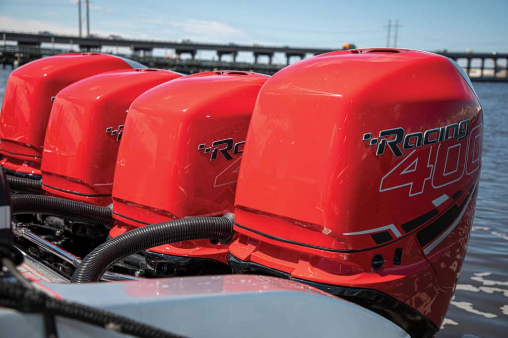 Fountain 38SC quad Mercury Racing outboards