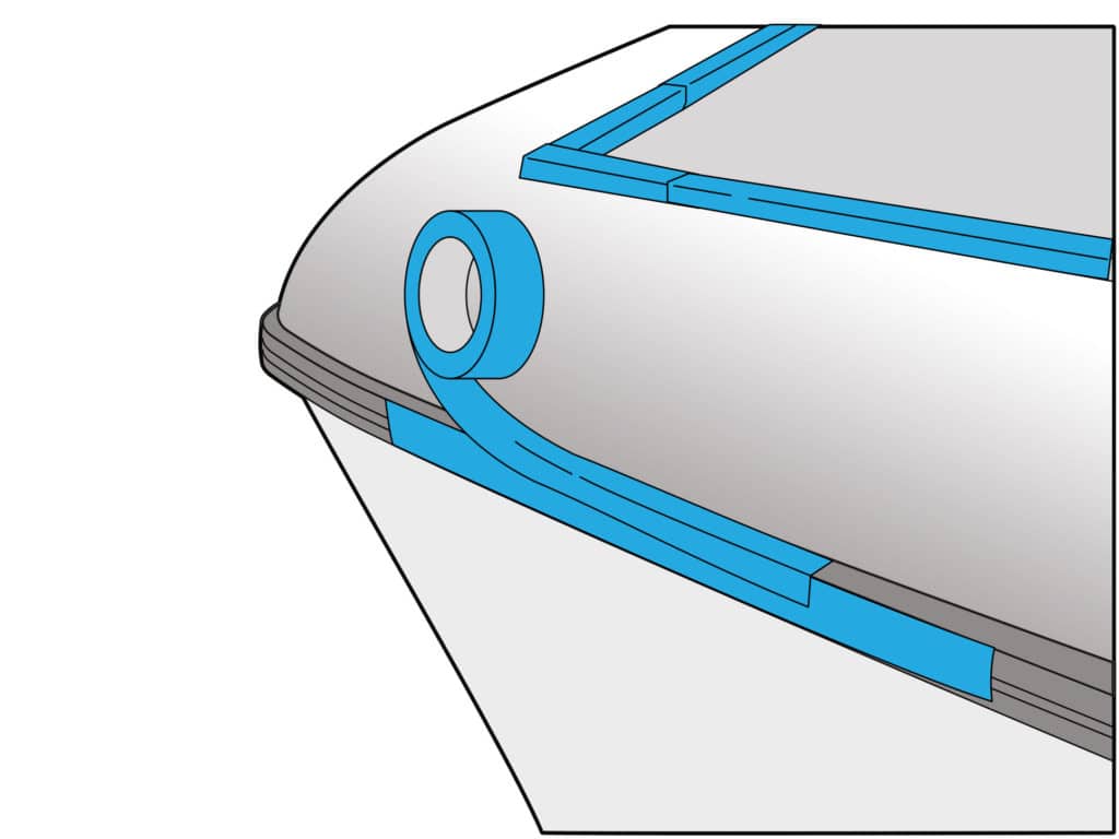 Using tape to protect other surfaces