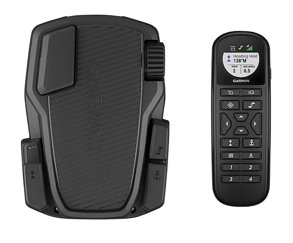 Garmin Force wireless foot pedal and floating wireless handheld remote