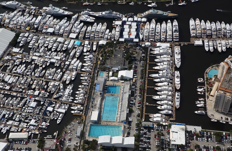 Fort Lauderdale Boat Show aerial photo