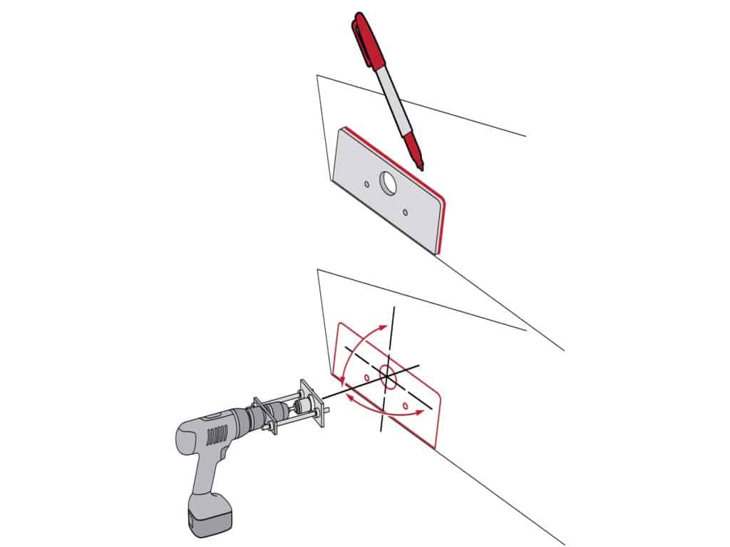 Drill the holes for mounting