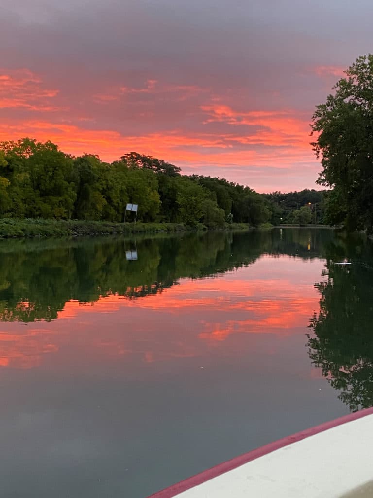 Beautiful sunset on the Canal
