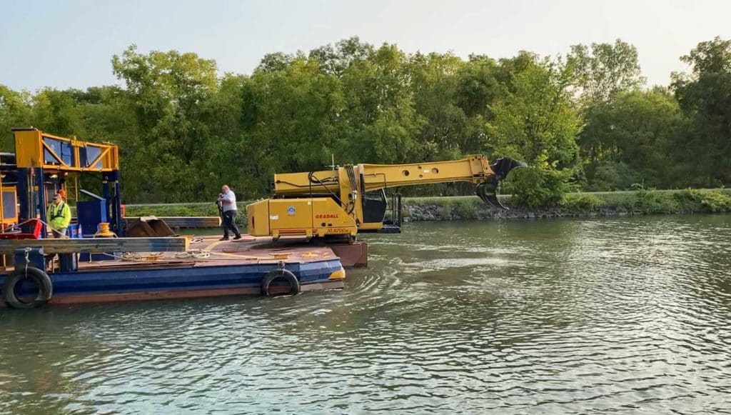 Dredge boat on the Erie Canal