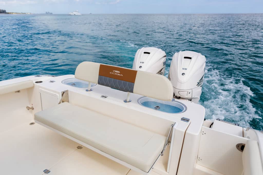 Cobia 350CC aft fish boxes