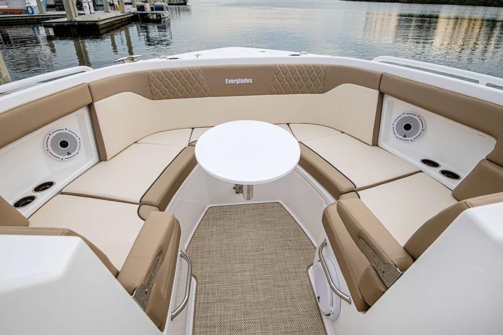 Everglades 340DC bow seating