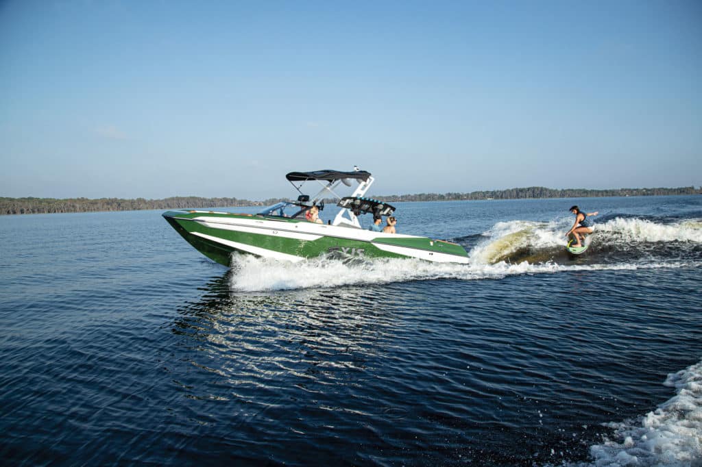 Axis A24 pulling a wakesurfer