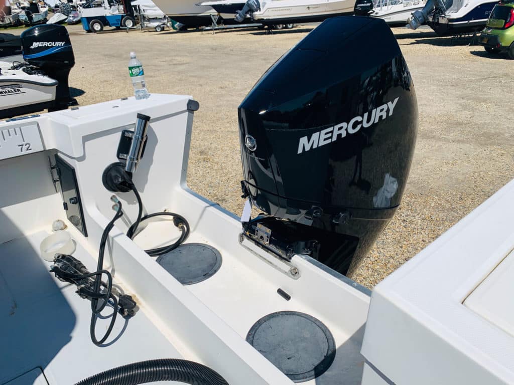 Newly-mounted Mercury Marine 250-hp 4.6 L V-8 FourStroke outboard