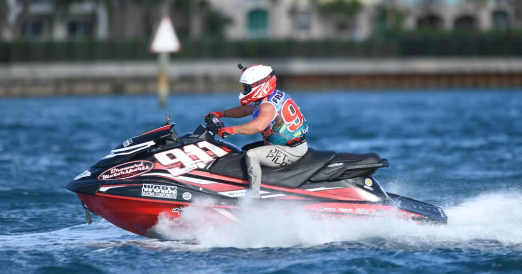 Eric Frances drives a Yamaha WaveRunner FX SVHO