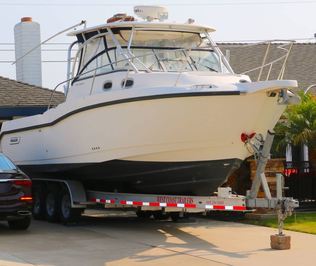Large boats require powerful tow vehicles