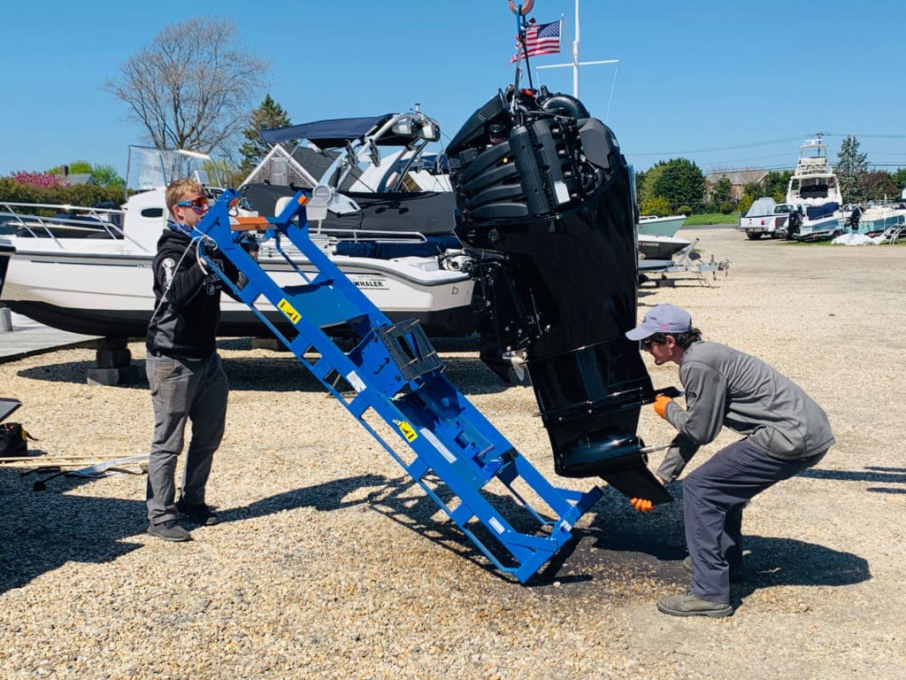 Uncrating the outboard