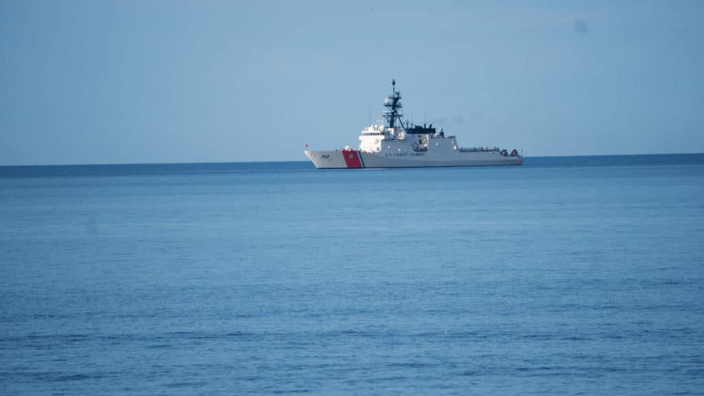 The USCGC Stratton underway offshore
