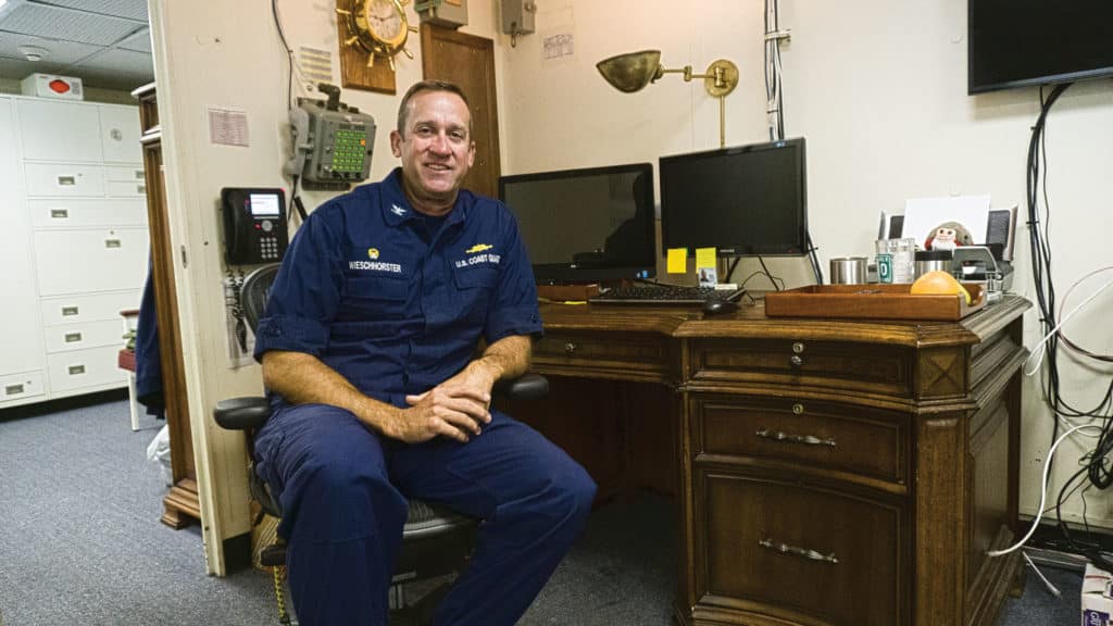 Capt. Craig J. Wieschhorster on the USCGC Stratton