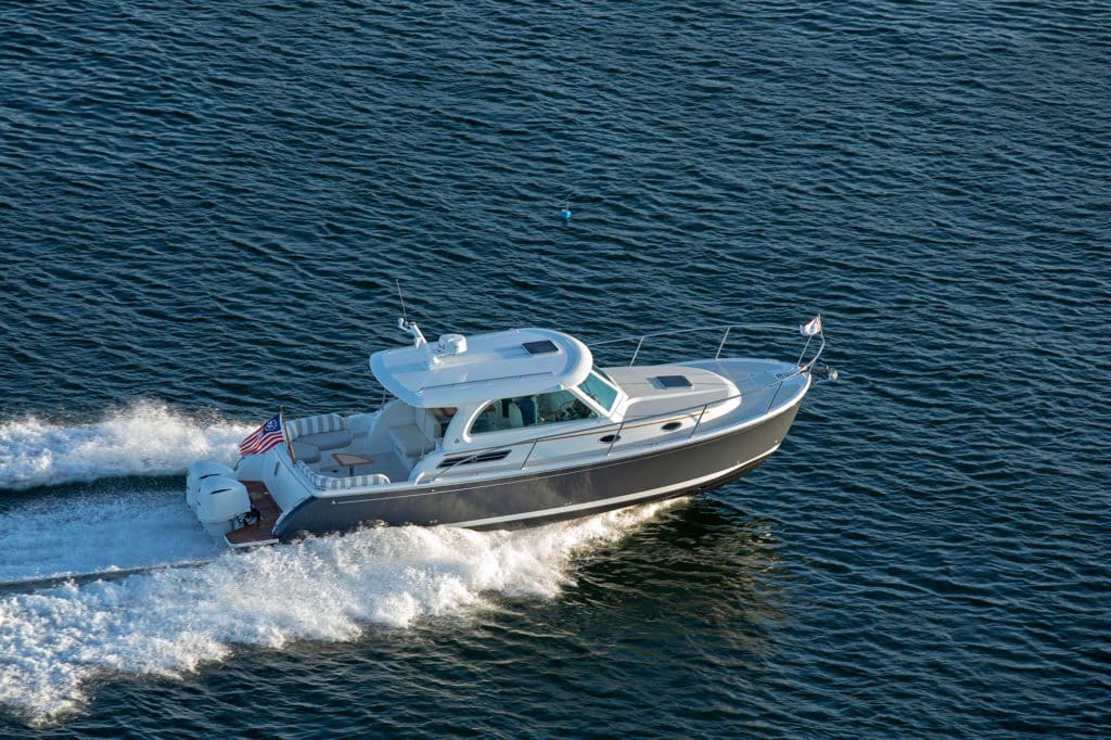 Back Cove Yachts 340 running shot