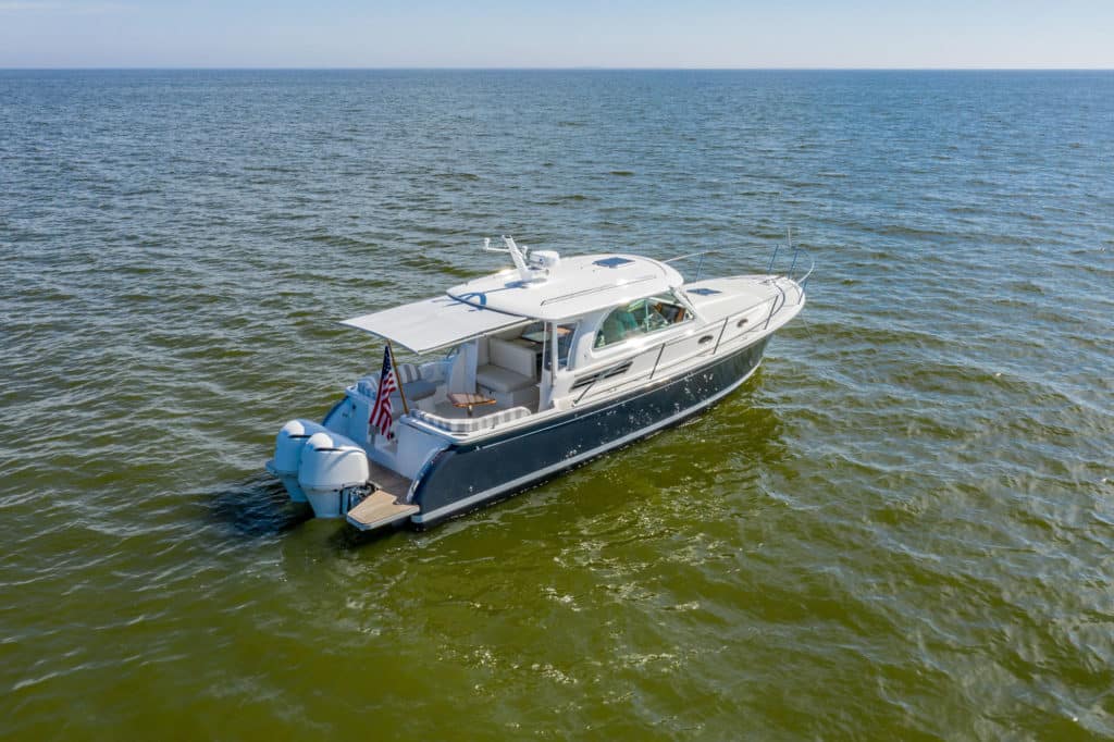 Back Cove Yachts 340 covered cockpit