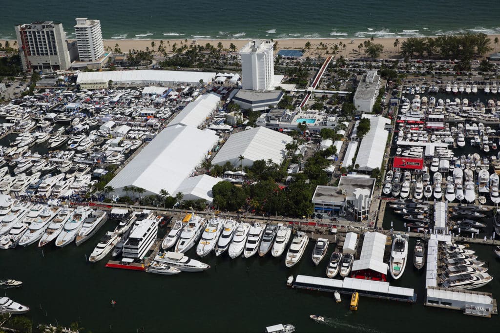Fort Lauderdale Boat Show aerial
